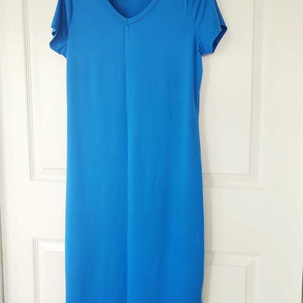 32 Degrees Cool Blue V-Neck Dress,  S
